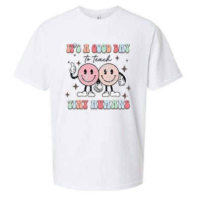 It's a good day to teach tiny humans retro happy face Sueded Cloud Jersey T-Shirt