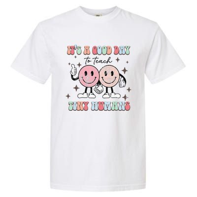 It's a good day to teach tiny humans retro happy face Garment-Dyed Heavyweight T-Shirt