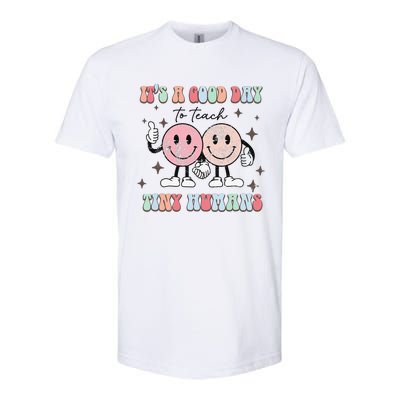 It's a good day to teach tiny humans retro happy face Softstyle CVC T-Shirt