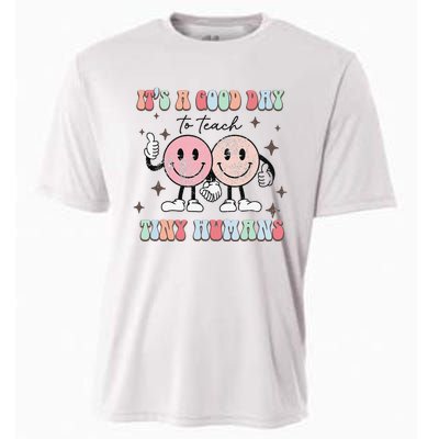 It's a good day to teach tiny humans retro happy face Cooling Performance Crew T-Shirt