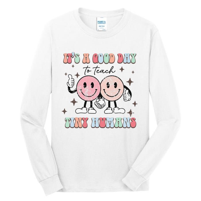 It's a good day to teach tiny humans retro happy face Tall Long Sleeve T-Shirt