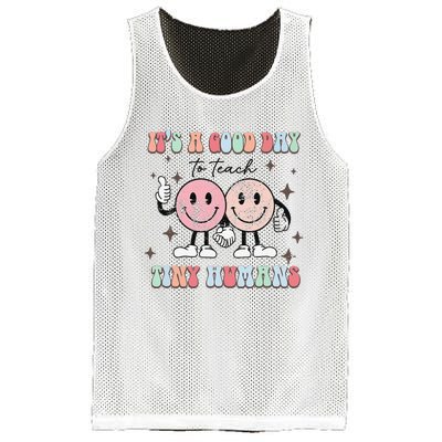 It's a good day to teach tiny humans retro happy face Mesh Reversible Basketball Jersey Tank