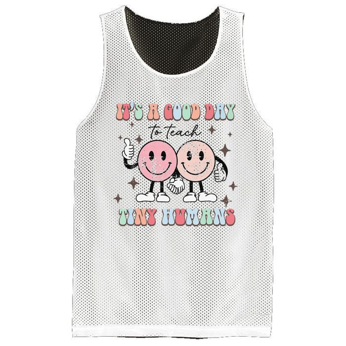 It's a good day to teach tiny humans retro happy face Mesh Reversible Basketball Jersey Tank