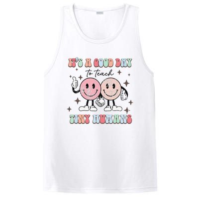 It's a good day to teach tiny humans retro happy face PosiCharge Competitor Tank