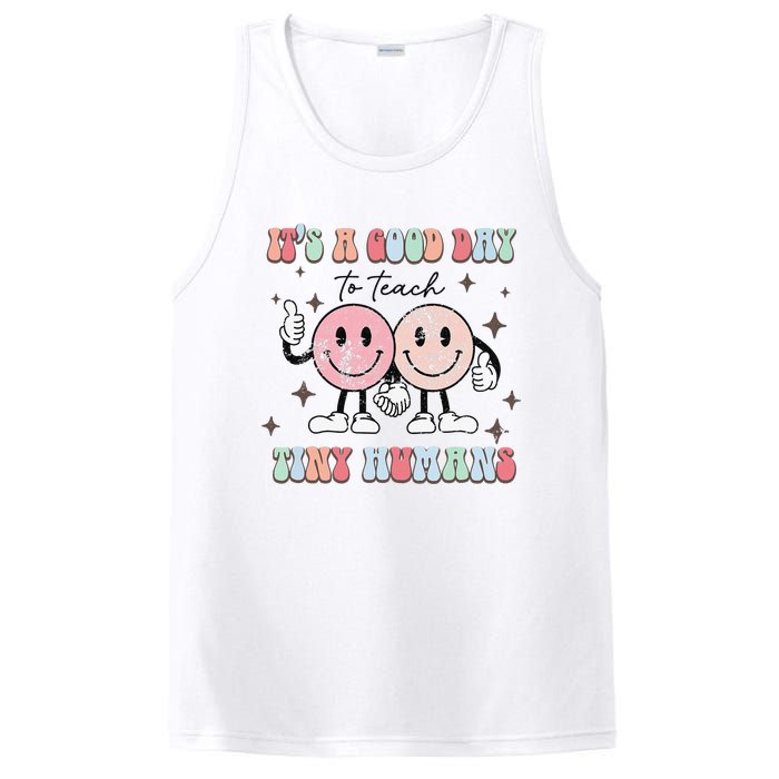 It's a good day to teach tiny humans retro happy face PosiCharge Competitor Tank