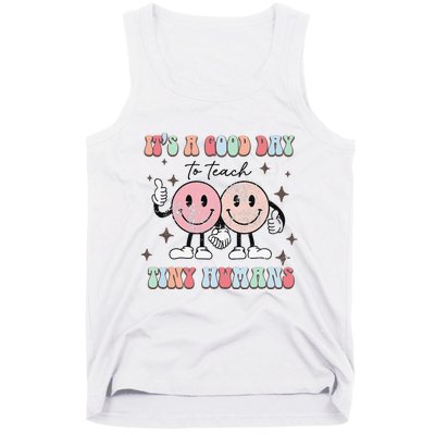 It's a good day to teach tiny humans retro happy face Tank Top