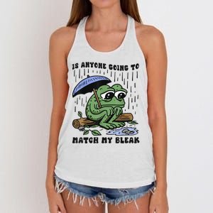 Is Anyone Going To Match My Bleak Women's Knotted Racerback Tank