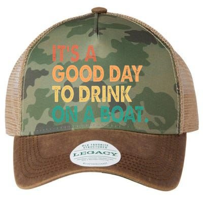 It's A Good Day To Drink On A Boat Legacy Tie Dye Trucker Hat