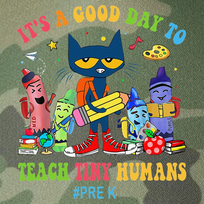 It's A Good Day To Teach Tiny Humans PreK Cat Teacher Lover Legacy Tie Dye Trucker Hat