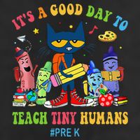It's A Good Day To Teach Tiny Humans PreK Cat Teacher Lover Cool Comfort Performance Bucket Hat