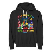 It's A Good Day To Teach Tiny Humans PreK Cat Teacher Lover Garment-Dyed Fleece Hoodie