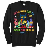 It's A Good Day To Teach Tiny Humans PreK Cat Teacher Lover Sweatshirt