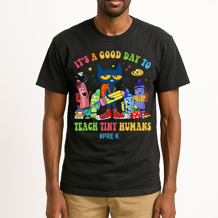 It's A Good Day To Teach Tiny Humans PreK Cat Teacher Lover Tall T-Shirt