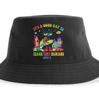 It's A Good Day To Teach Tiny Humans PreK Cat Teacher Lover Sustainable Bucket Hat