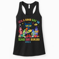 It's A Good Day To Teach Tiny Humans PreK Cat Teacher Lover Womens Tank Top