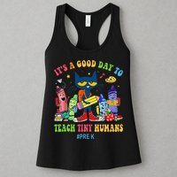 It's A Good Day To Teach Tiny Humans PreK Cat Teacher Lover Womens Tank Top