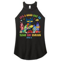 It's A Good Day To Teach Tiny Humans PreK Cat Teacher Lover Women's Perfect Tri Rocker Tank