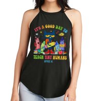 It's A Good Day To Teach Tiny Humans PreK Cat Teacher Lover Women's Perfect Tri Rocker Tank