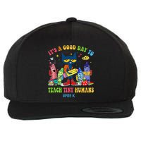 It's A Good Day To Teach Tiny Humans PreK Cat Teacher Lover Wool Snapback Cap