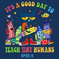 It's A Good Day To Teach Tiny Humans PreK Cat Teacher Lover Infant Baby Jersey Bodysuit