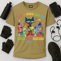 It's A Good Day To Teach Tiny Humans PreK Cat Teacher Lover Performance Shirt