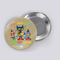 It's A Good Day To Teach Tiny Humans PreK Cat Teacher Lover Button