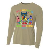 It's A Good Day To Teach Tiny Humans PreK Cat Teacher Lover Cooling Performance Long Sleeve Crew