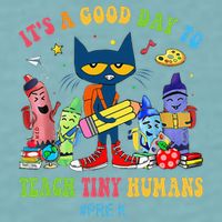 It's A Good Day To Teach Tiny Humans PreK Cat Teacher Lover Sueded Cloud Jersey T-Shirt