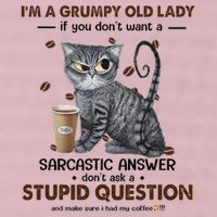 IM A Grumpy Old Lady If You DonT Want Sarcastic Answer Cat 25L Jumbo Tote