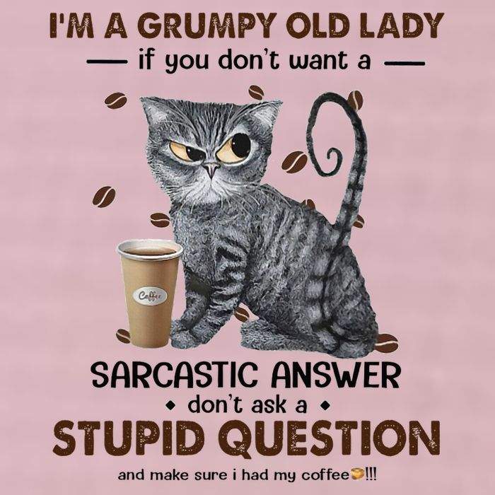 IM A Grumpy Old Lady If You DonT Want Sarcastic Answer Cat 25L Jumbo Tote