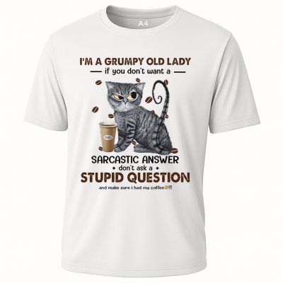 IM A Grumpy Old Lady If You DonT Want Sarcastic Answer Cat Performance Shirt