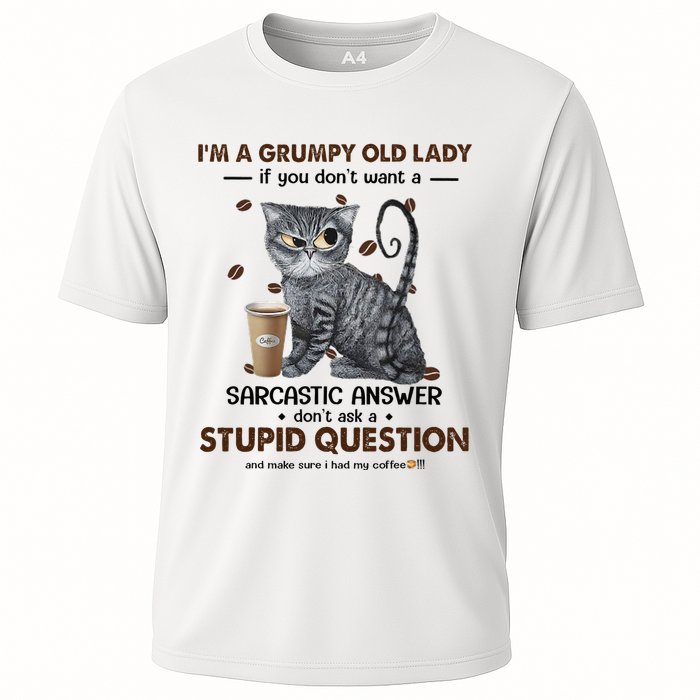 IM A Grumpy Old Lady If You DonT Want Sarcastic Answer Cat Performance Shirt