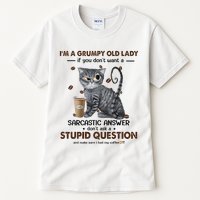 IM A Grumpy Old Lady If You DonT Want Sarcastic Answer Cat Tall T-Shirt