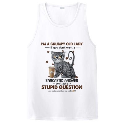 IM A Grumpy Old Lady If You DonT Want Sarcastic Answer Cat PosiCharge Competitor Tank