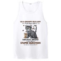 IM A Grumpy Old Lady If You DonT Want Sarcastic Answer Cat PosiCharge Competitor Tank