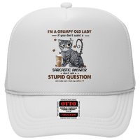 IM A Grumpy Old Lady If You DonT Want Sarcastic Answer Cat Trucker Hat
