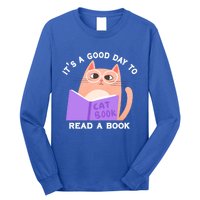 It's A Good Day To Read A Book Cat Kitty Reading Book Cute Gift Long Sleeve Shirt