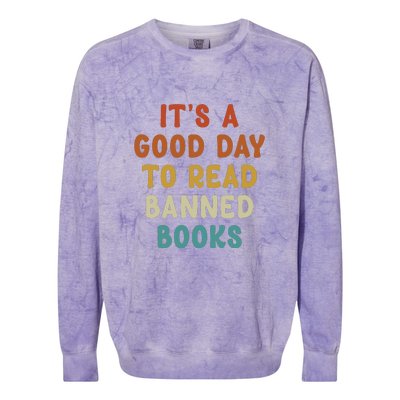 Its A Good Day To Read Banned Books Colorblast Crewneck Sweatshirt