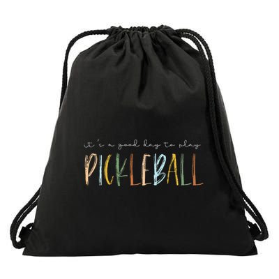It's A Good Days To Play Pickleball Dink Player Pickleball Drawstring Bag