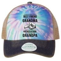 I Asked God For A Best Friend He Sent Me My Grandma Legacy Tie Dye Trucker Hat