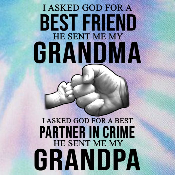 I Asked God For A Best Friend He Sent Me My Grandma Legacy Tie Dye Trucker Hat