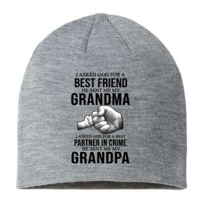 I Asked God For A Best Friend He Sent Me My Grandma Sustainable Beanie