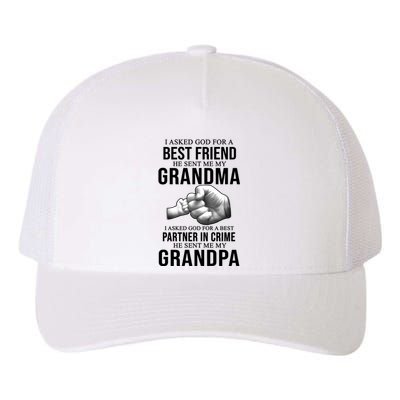 I Asked God For A Best Friend He Sent Me My Grandma Yupoong Adult 5-Panel Trucker Hat