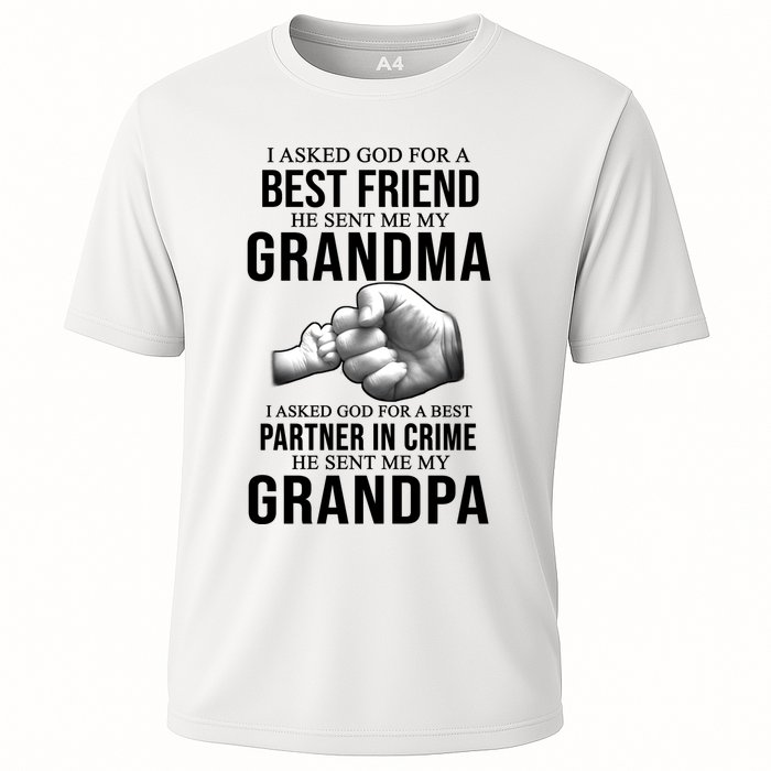 I Asked God For A Best Friend He Sent Me My Grandma Cooling Performance Crew T-Shirt