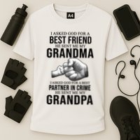 I Asked God For A Best Friend He Sent Me My Grandma Cooling Performance Crew T-Shirt