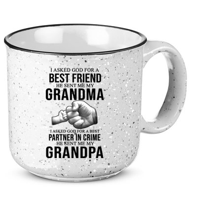 I Asked God For A Best Friend He Sent Me My Grandma 15oz Campfire Ceramic Mug