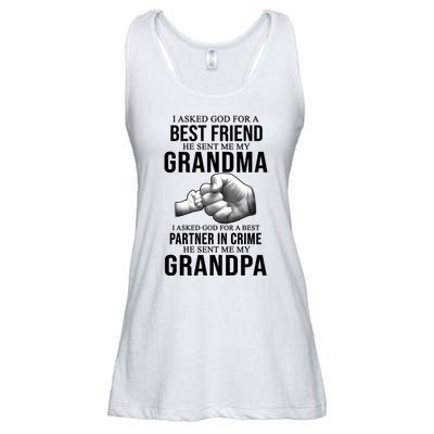 I Asked God For A Best Friend He Sent Me My Grandma Ladies Essential Flowy Tank
