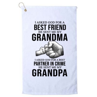 I Asked God For A Best Friend He Sent Me My Grandma Golf Towel