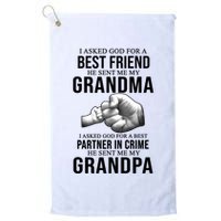 I Asked God For A Best Friend He Sent Me My Grandma Golf Towel