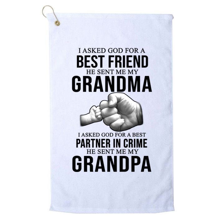 I Asked God For A Best Friend He Sent Me My Grandma Golf Towel
